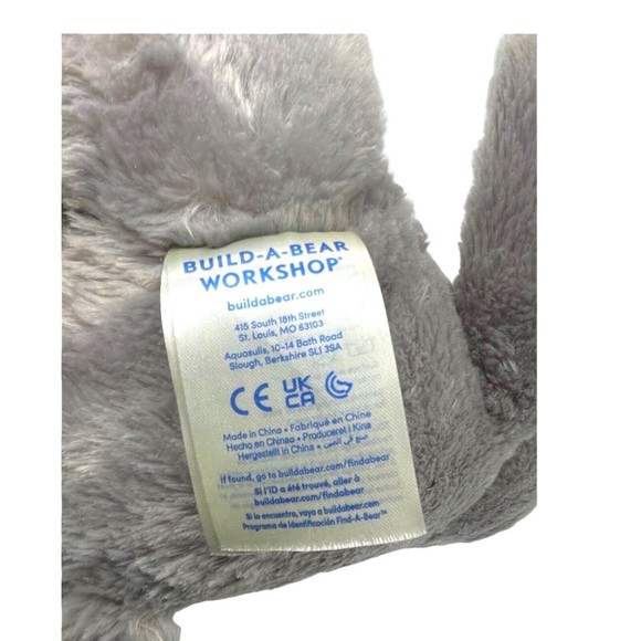 Build A Bear Great Wolf Lodge Wiley the Wolf BAB 16” Plush Stuffed Toy Blue Eyes - Picture 10 of 13